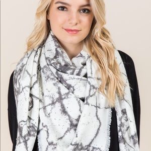 Marble print scarf